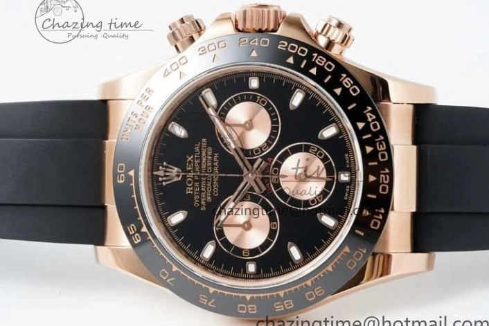 MiroTime 0506 Stretchable Daytona 116515 QF 1:1 Best Edition Black RG Dial on Oysterflex Rubber Strap SA 2273